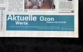 Aktuelle Ozonwerte Inserat